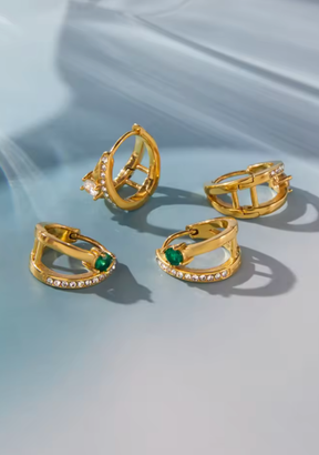 Emerald Prism Earrings