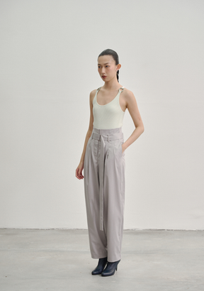 Extra-High Waisted Pleated Trousers