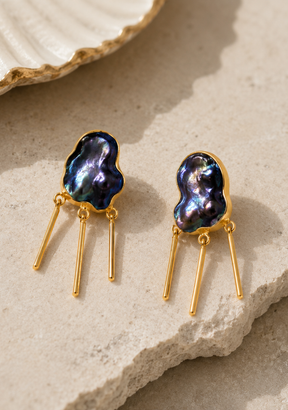 Obsidian Earring