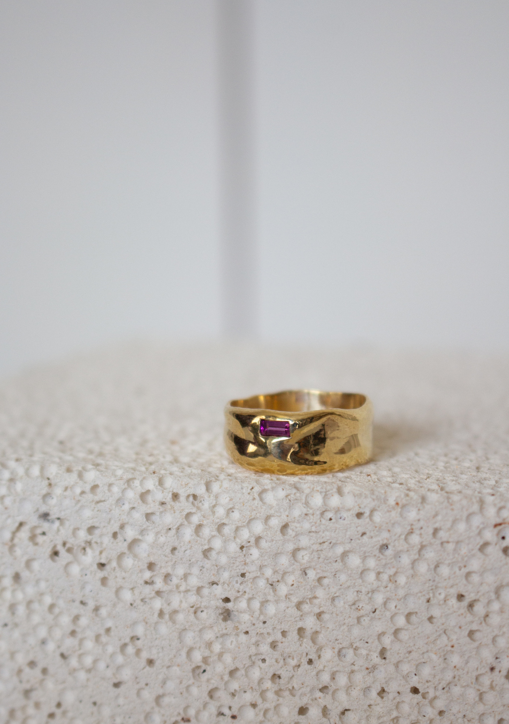 Rhodolite Wave Ring