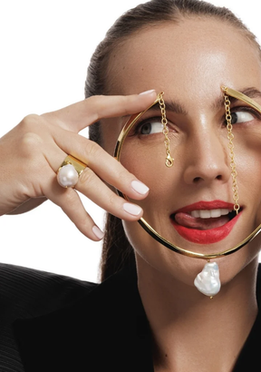 Dune Ring With Pearl