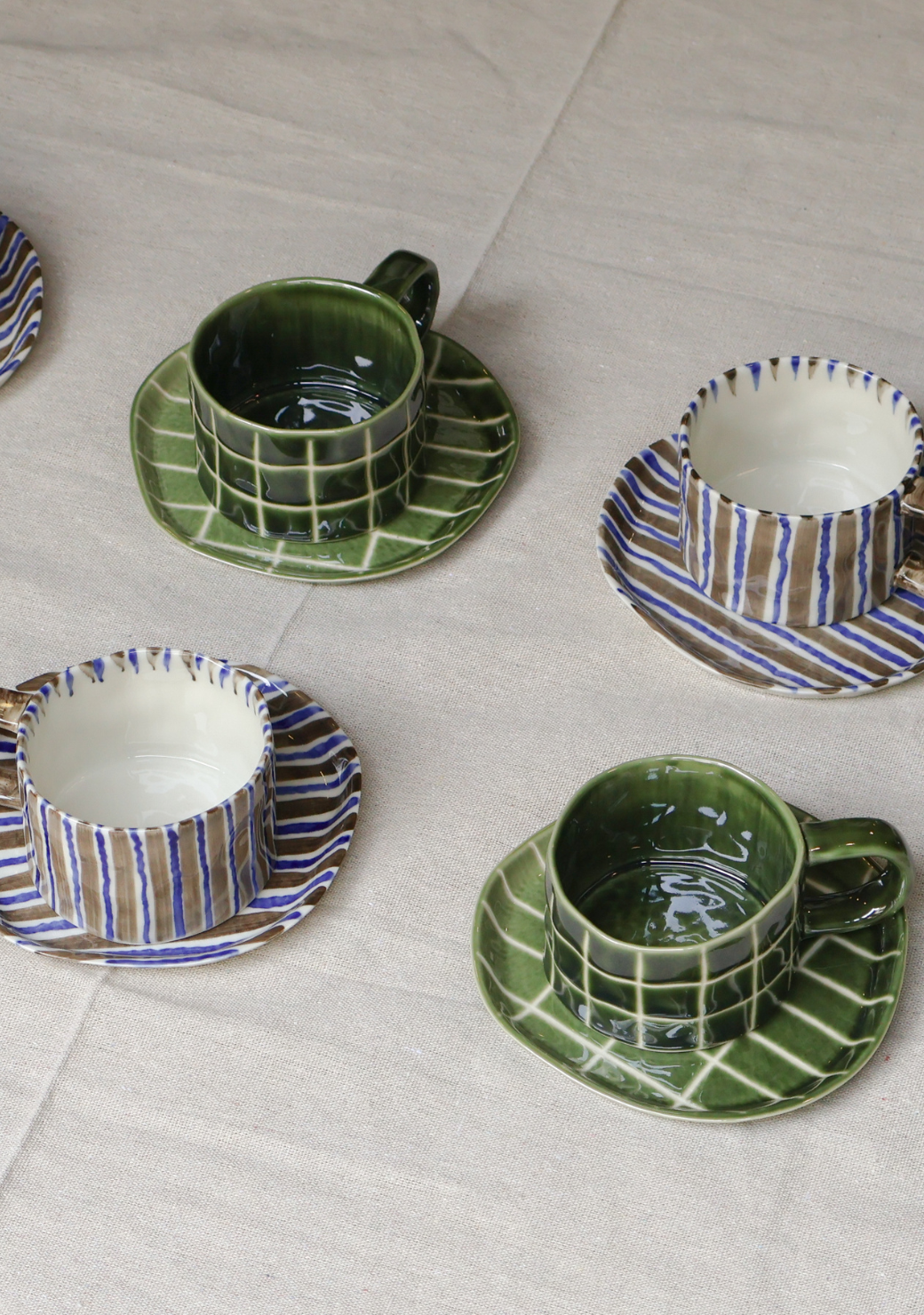 Matcha Maze 180ml Mug & Saucer Set