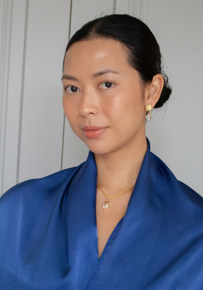 Amethyst & Priasolite Drops on Square Studs