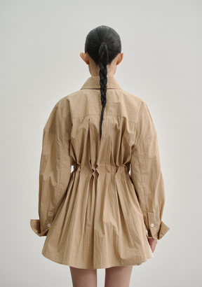 Lamella Shirt with Inverted Pleats (Made To Order)