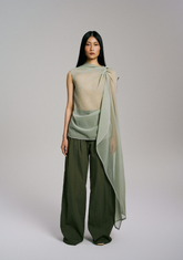 Twisted Knot Tunic with Long Shawl