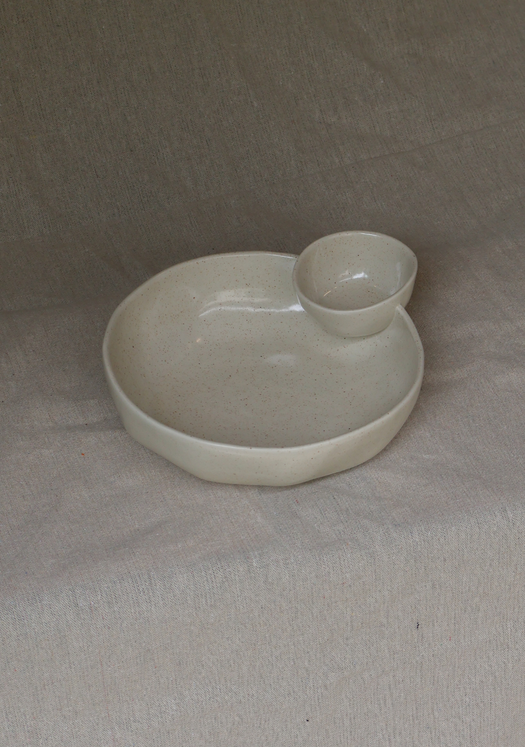 Let's Get Dippy Snack Bowl with Attached Dip Dish