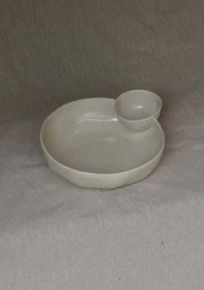 Let's Get Dippy Snack Bowl with Attached Dip Dish