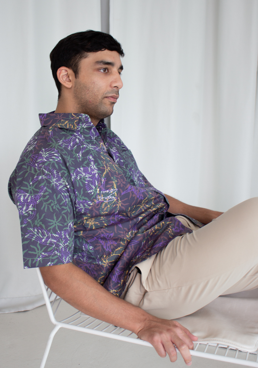 Short Sleeve Casual Cap Batik Shirt