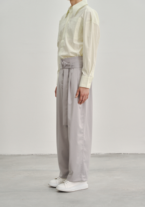Extra-High Waisted Pleated Trousers