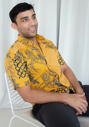 Short Sleeve Casual Cap Batik Shirt