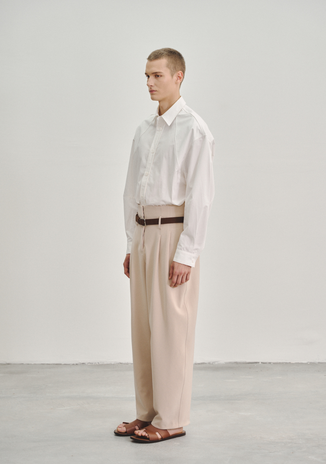 Extra-High Waisted Pleated Trousers