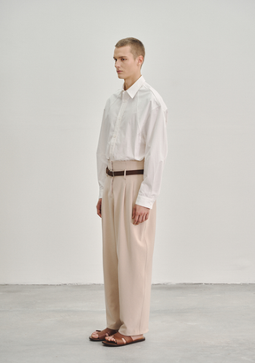 Extra-High Waisted Pleated Trousers