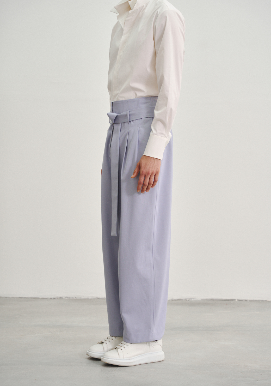 Extra-High Waisted Pleated Trousers