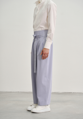 Extra-High Waisted Pleated Trousers