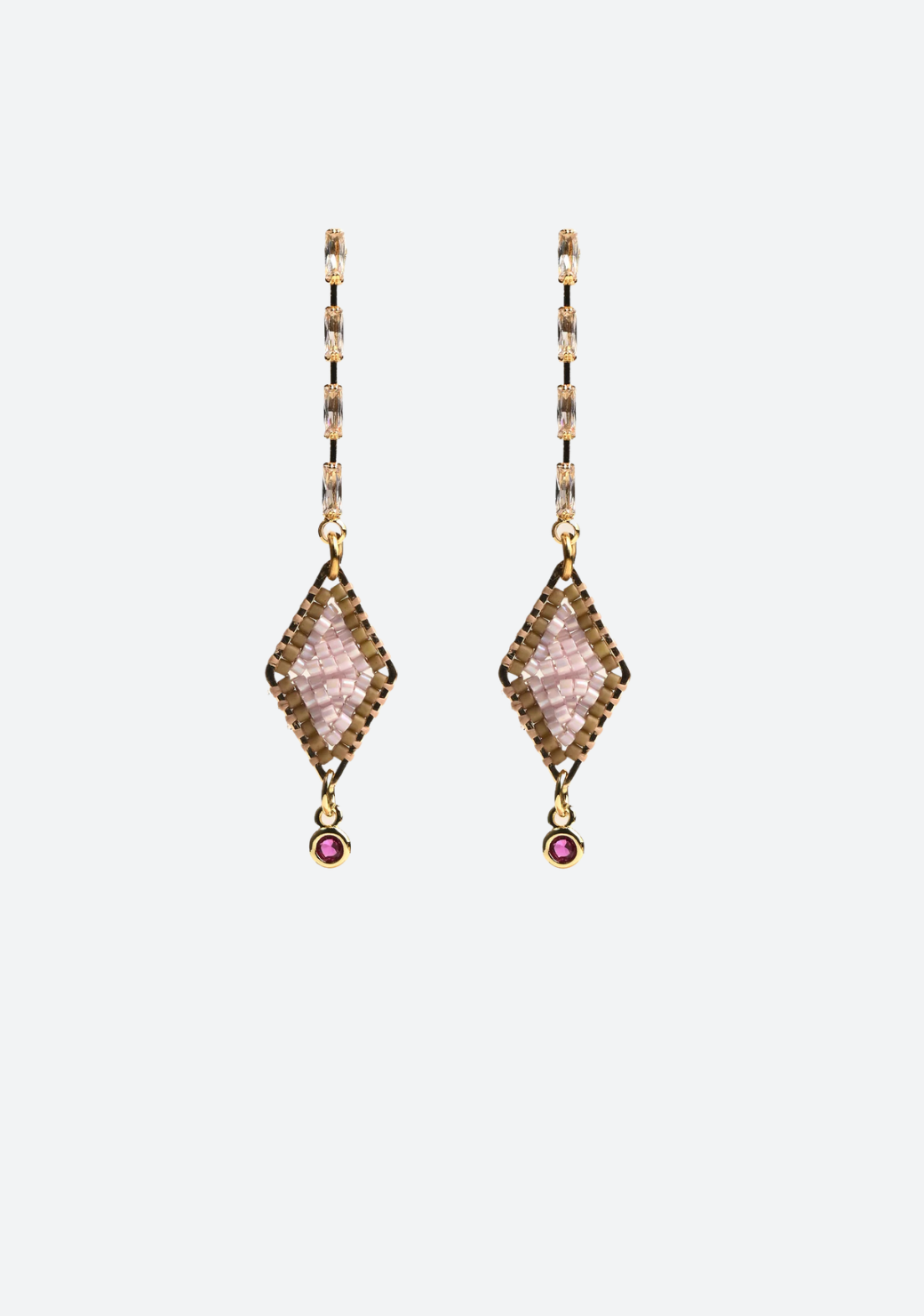 Diamond Beaded Earrings