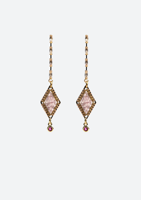 Diamond Beaded Earrings