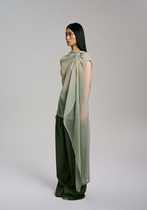 Twisted Knot Tunic with Long Shawl
