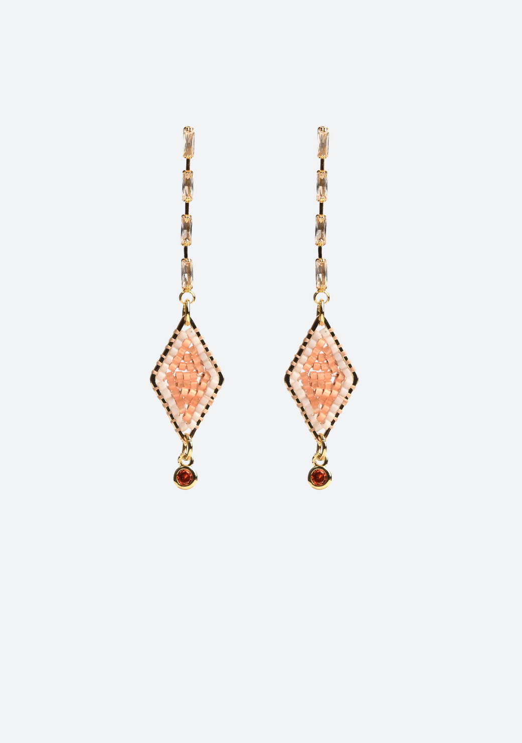 Diamond Beaded Earrings
