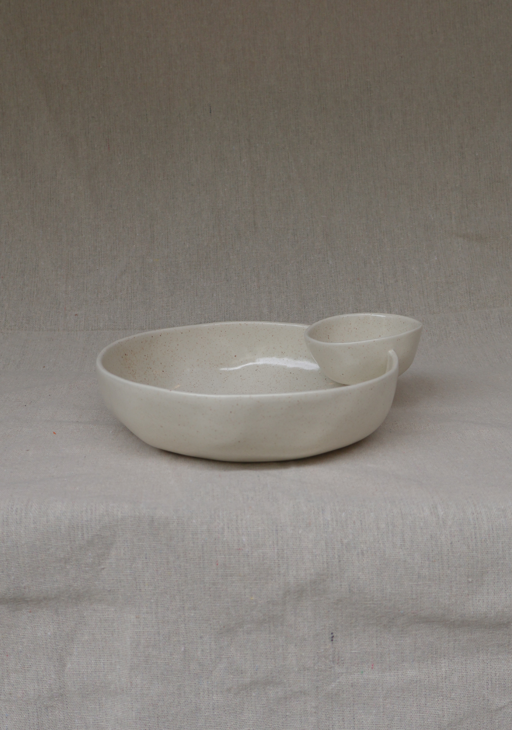 Let's Get Dippy Snack Bowl with Attached Dip Dish
