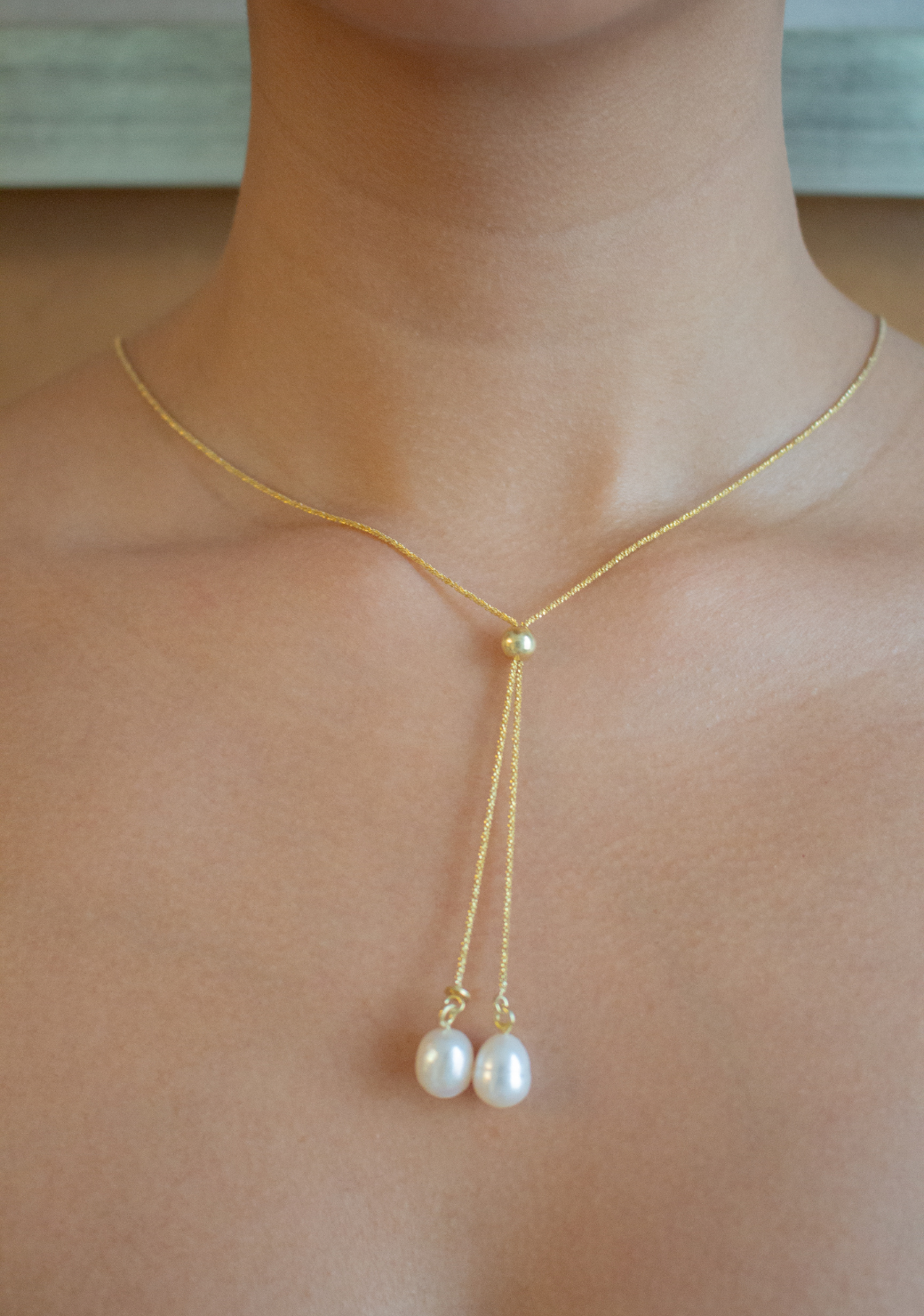 Small White Egg Pearl Necklace