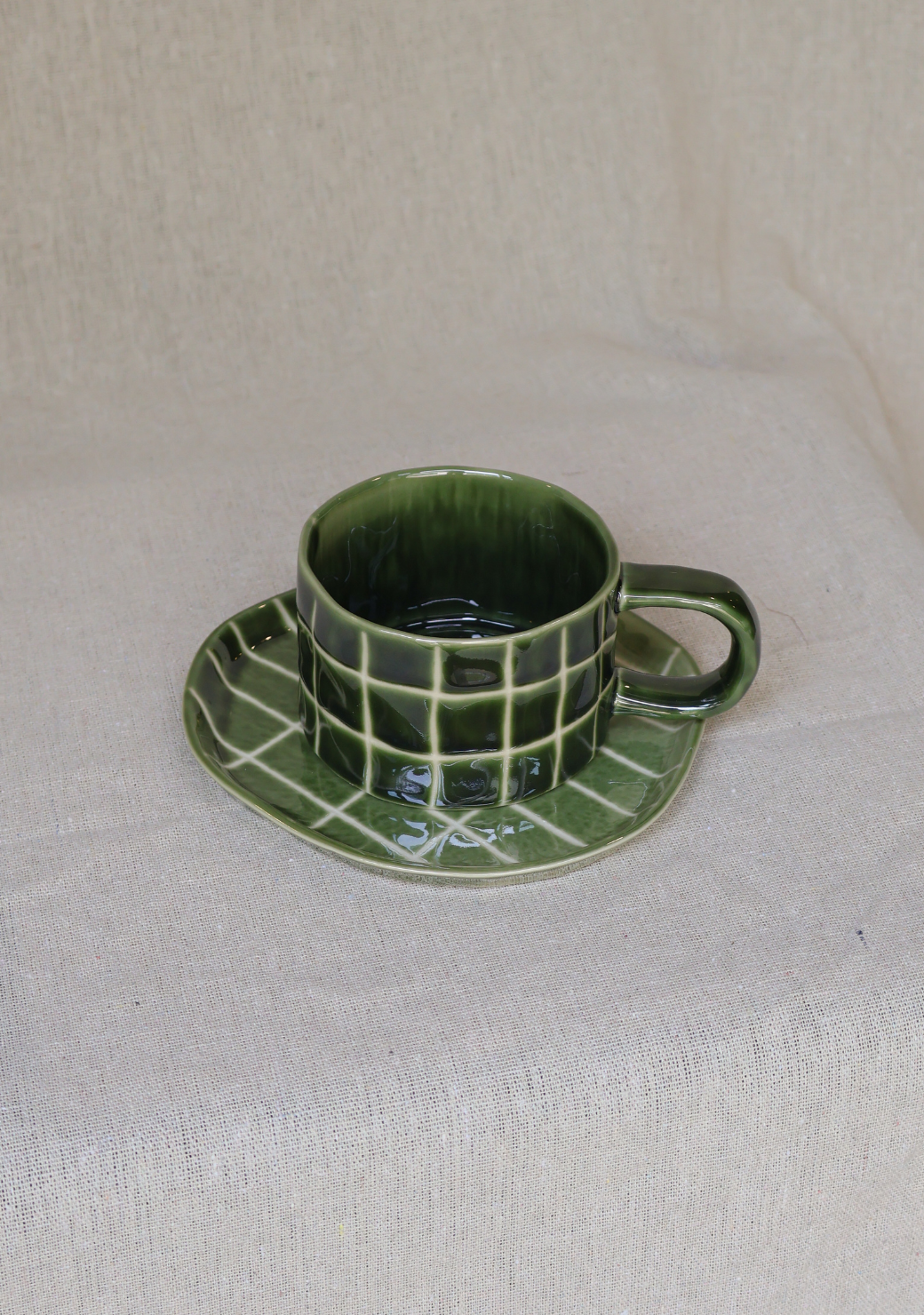 Matcha Maze 180ml Mug & Saucer Set