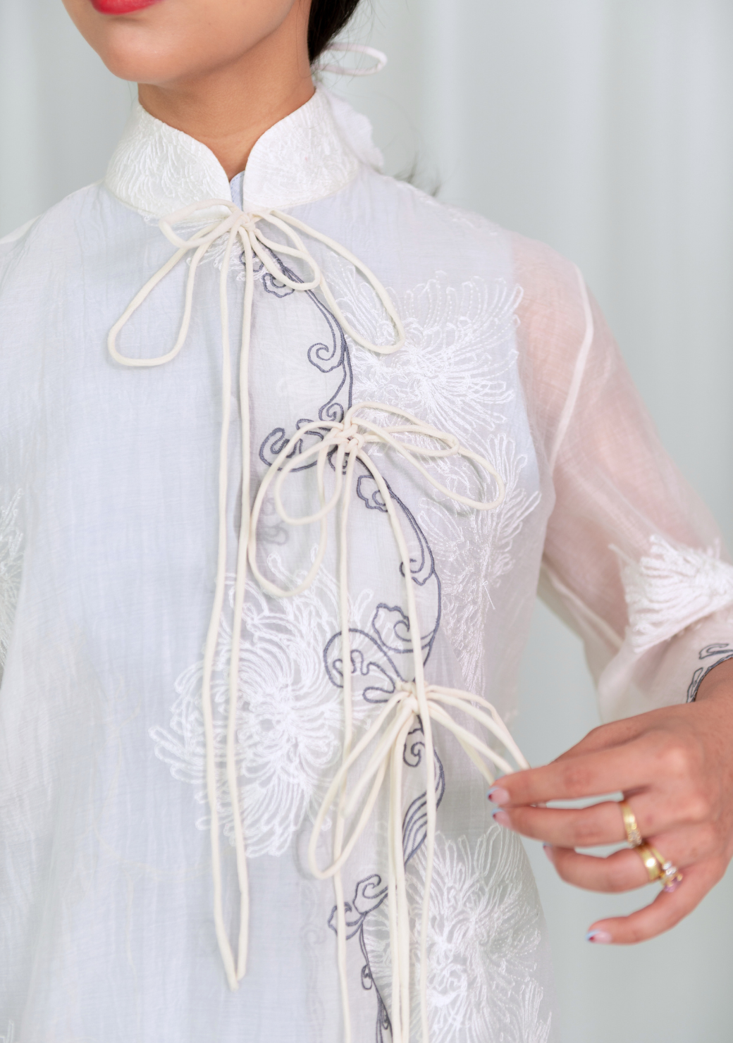 Selat Mandarin Collar Top