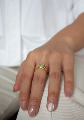 White Topaz Wave Ring