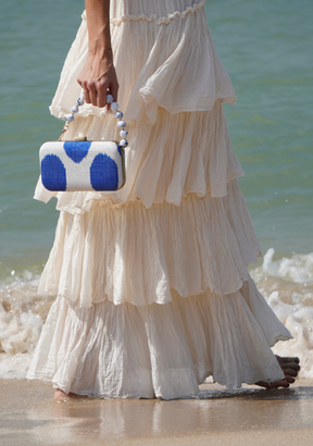 Tasia Clutch in Dolce Blue