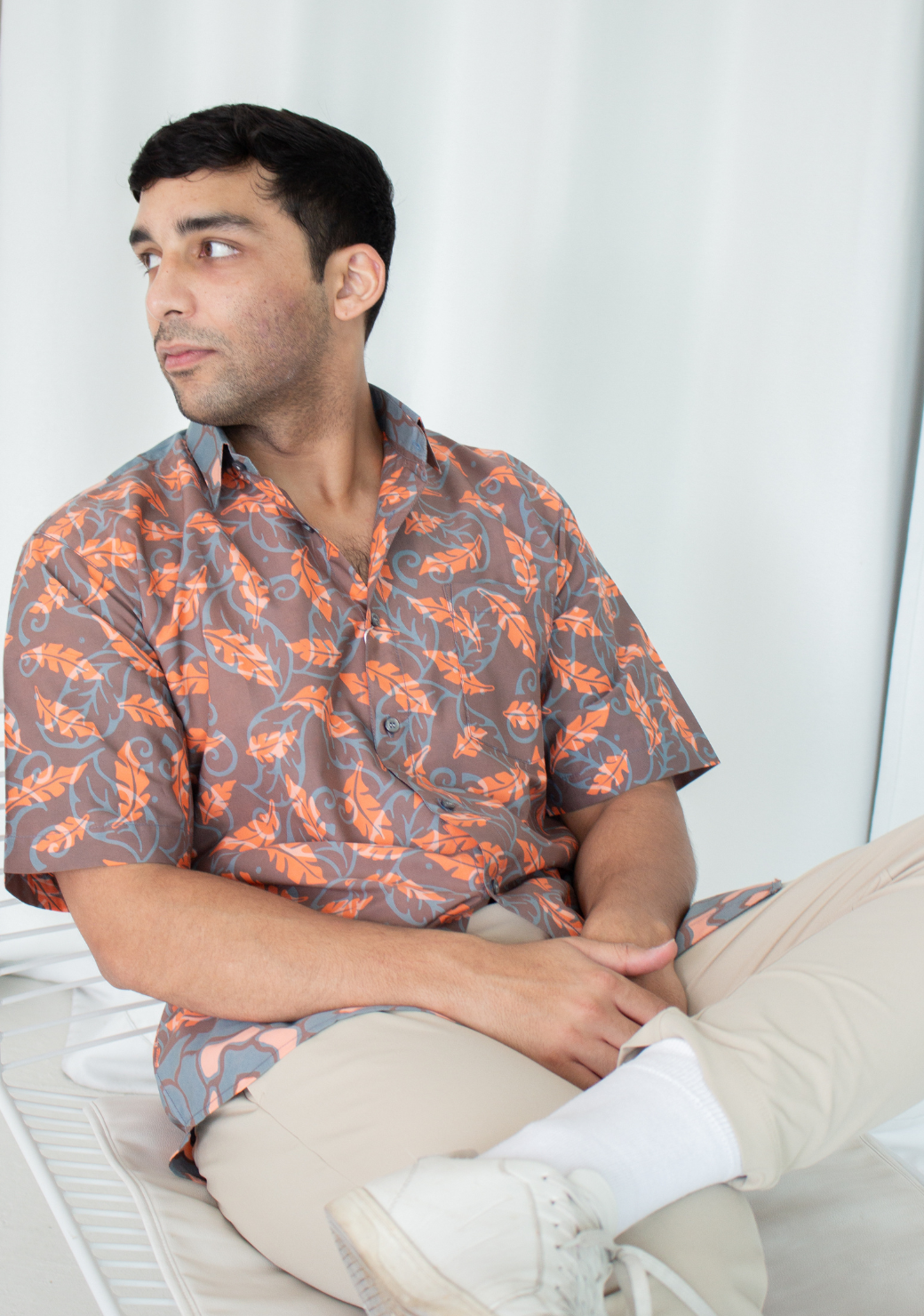 Short Sleeve Casual Cap Batik Shirt