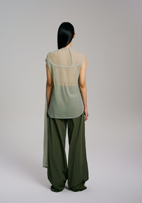 Twisted Knot Tunic with Long Shawl