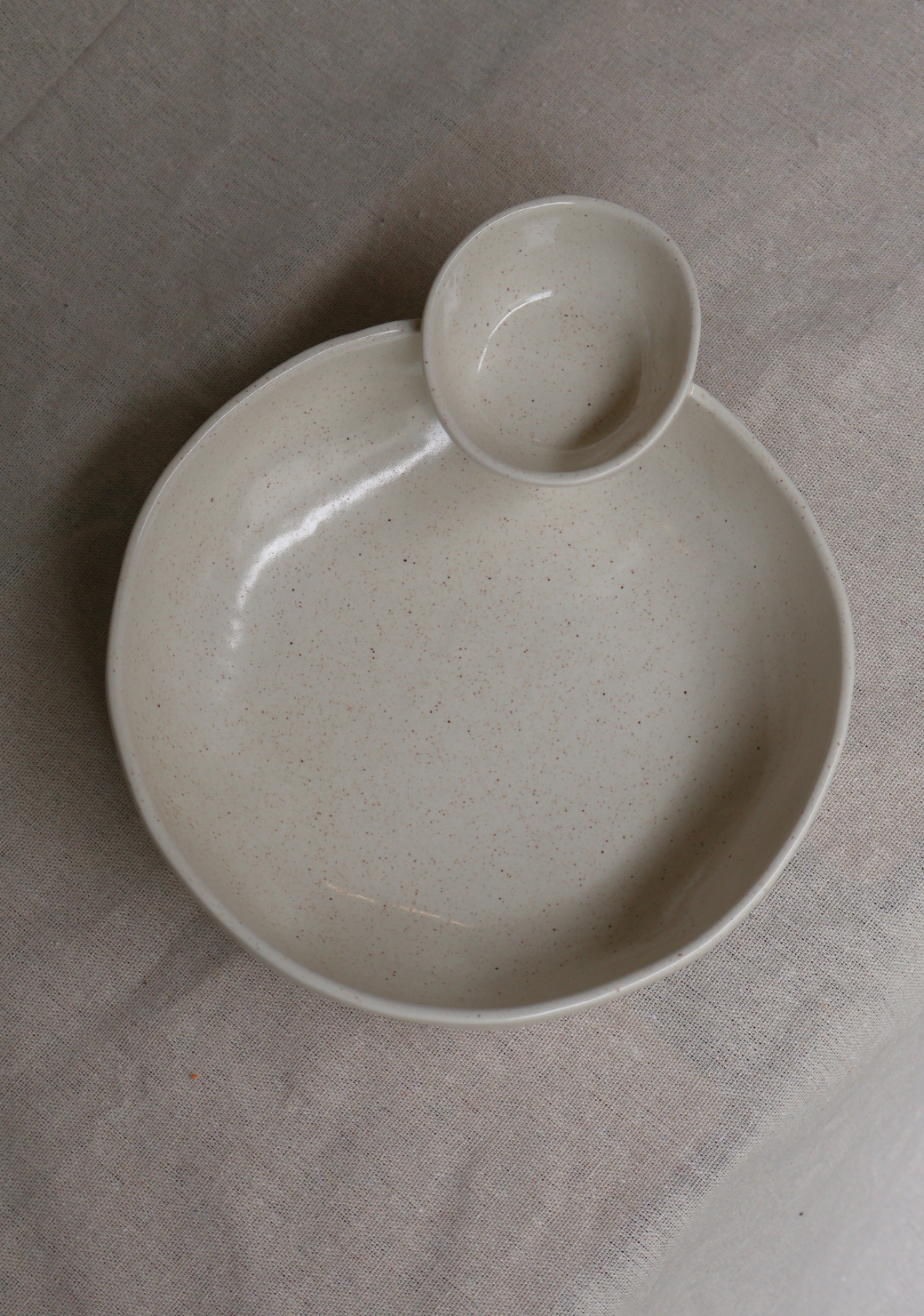 Let's Get Dippy Snack Bowl with Attached Dip Dish