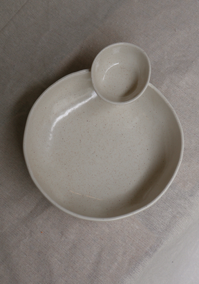 Let's Get Dippy Snack Bowl with Attached Dip Dish