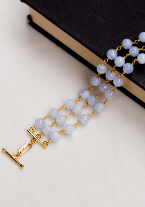 Karnak Bracelet in Blue Agate