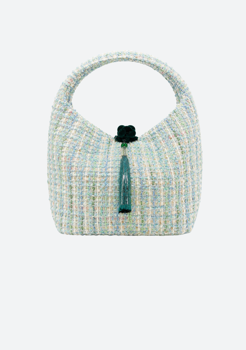 Chiasa Short Handle Tweed Bag