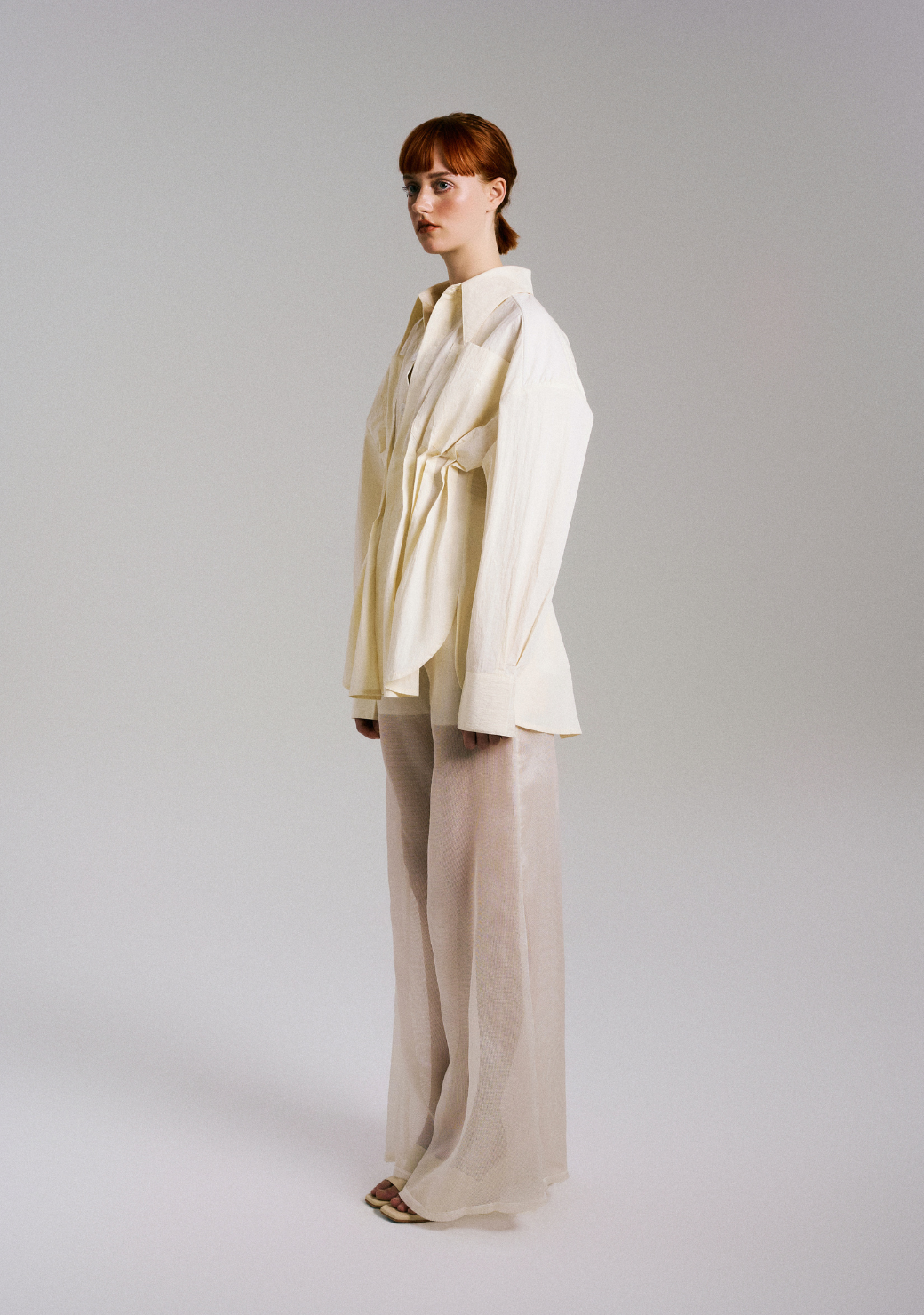 Lamella Shirt with Inverted Pleats (Made To Order)