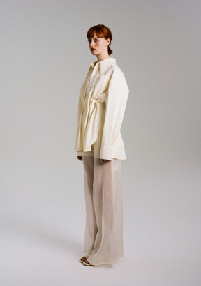 Lamella Shirt with Inverted Pleats (Made To Order)