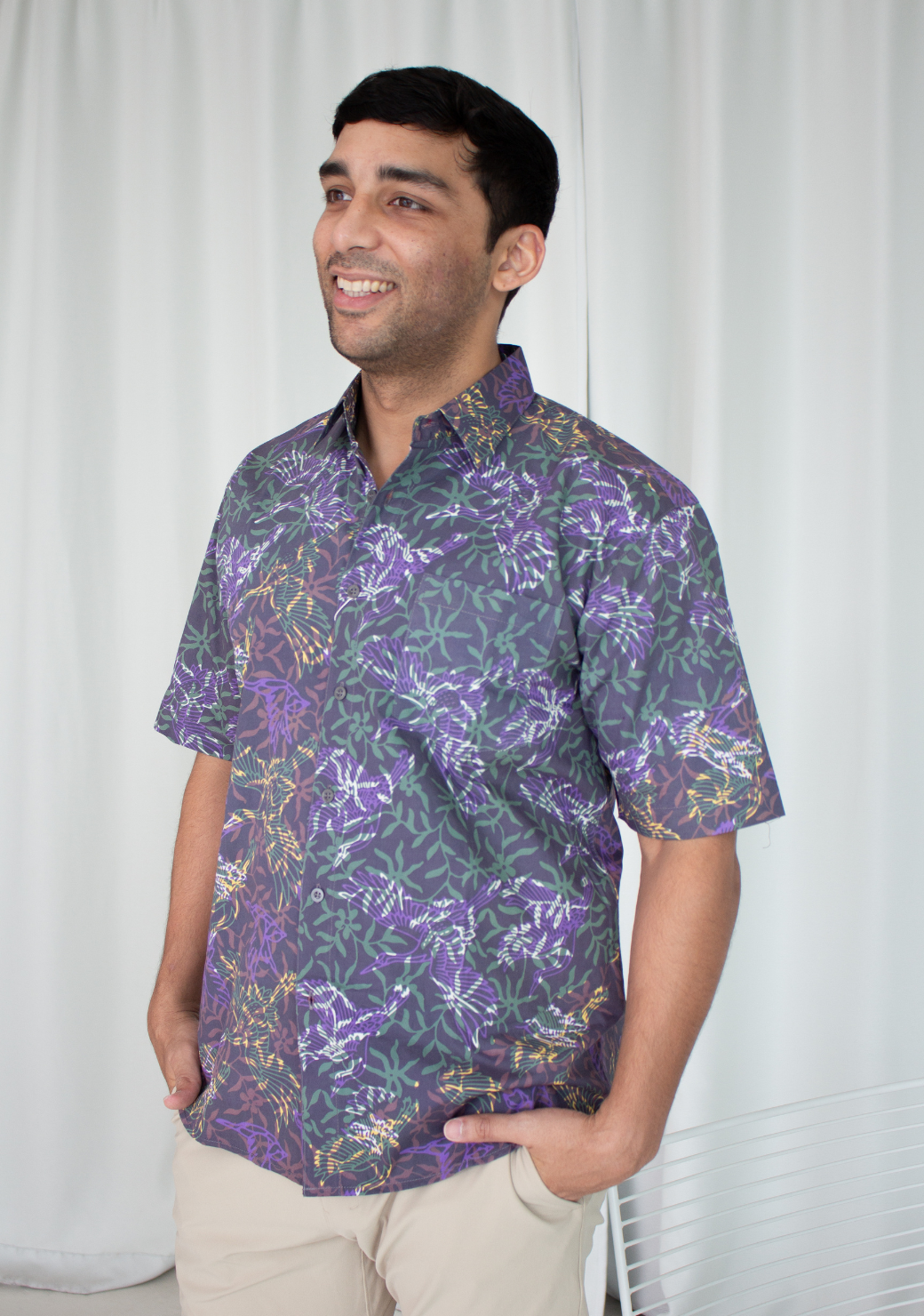 Short Sleeve Casual Cap Batik Shirt