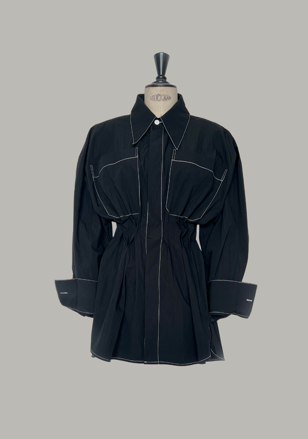 Lamella Shirt with Inverted Pleats (Made To Order)