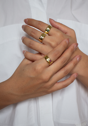 White Topaz Wave Ring