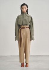 Extra-High Waisted Pleated Trousers