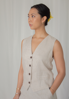 Shaleen Cheah - Linen Vest Shaleen Cheah - Linen Vest