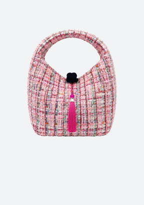 Chiasa Short Handle Tweed Bag