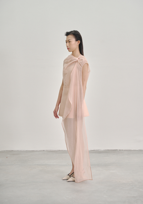 Twisted Knot Tunic with Long Shawl