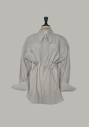 Lamella Shirt with Inverted Pleats (Made To Order)