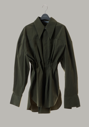 Lamella Shirt with Inverted Pleats (Made To Order)