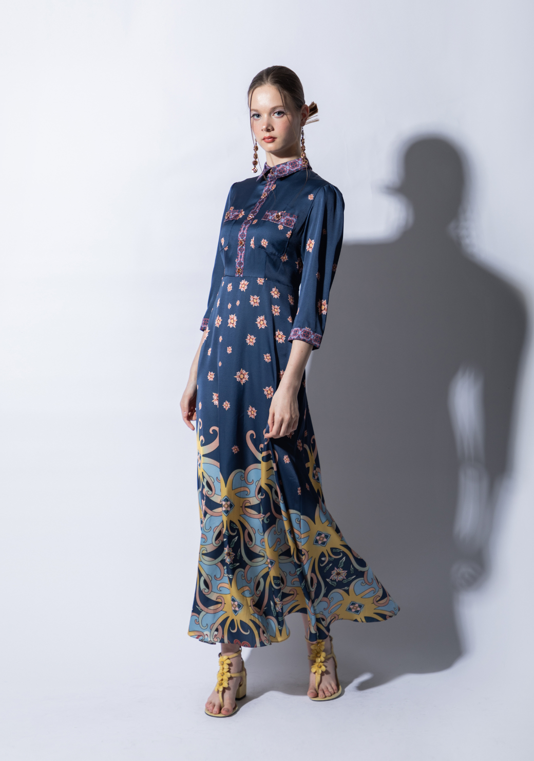 Tulur Pocketed Dress in Navy