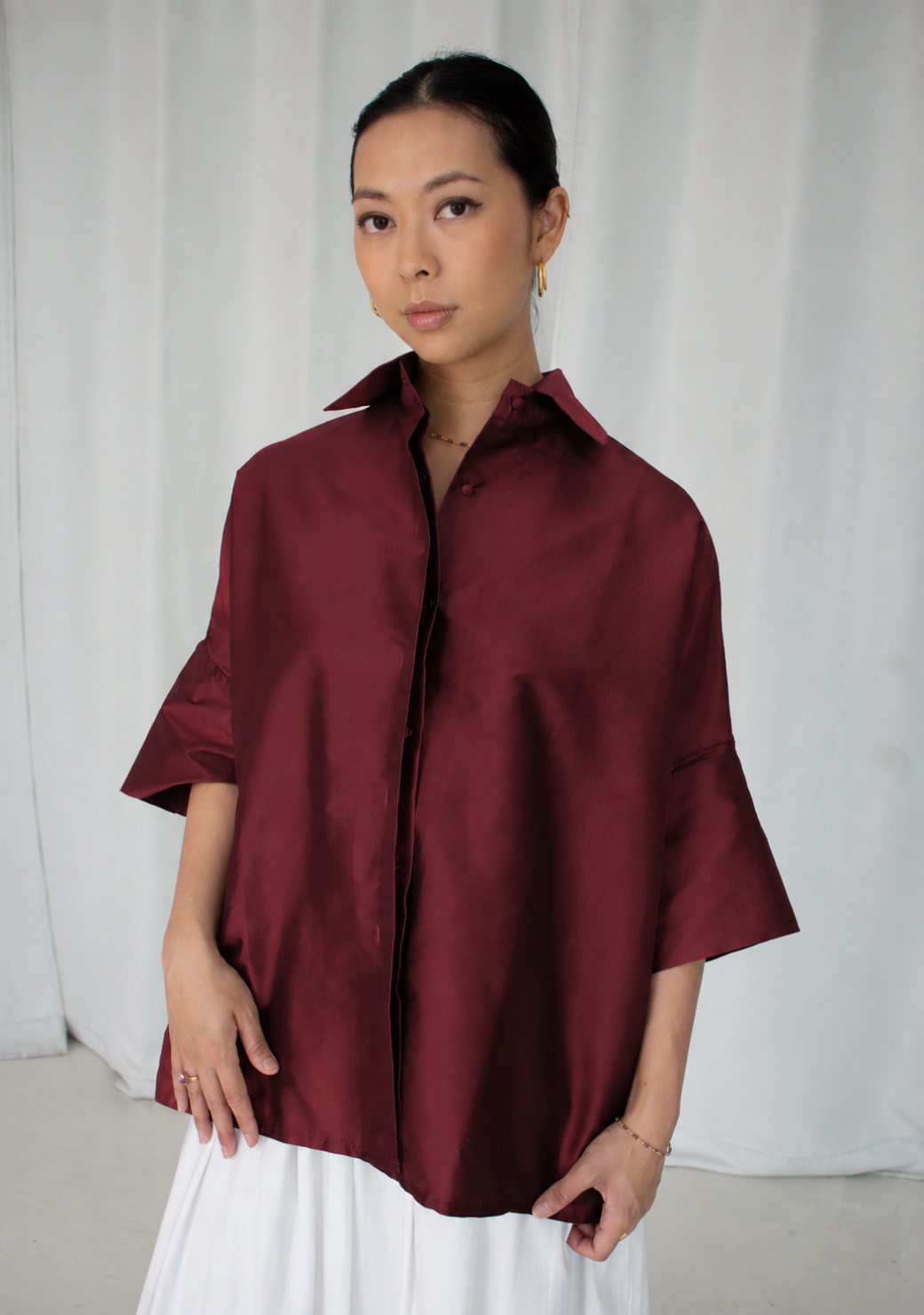 Burgundy CORA Shirt