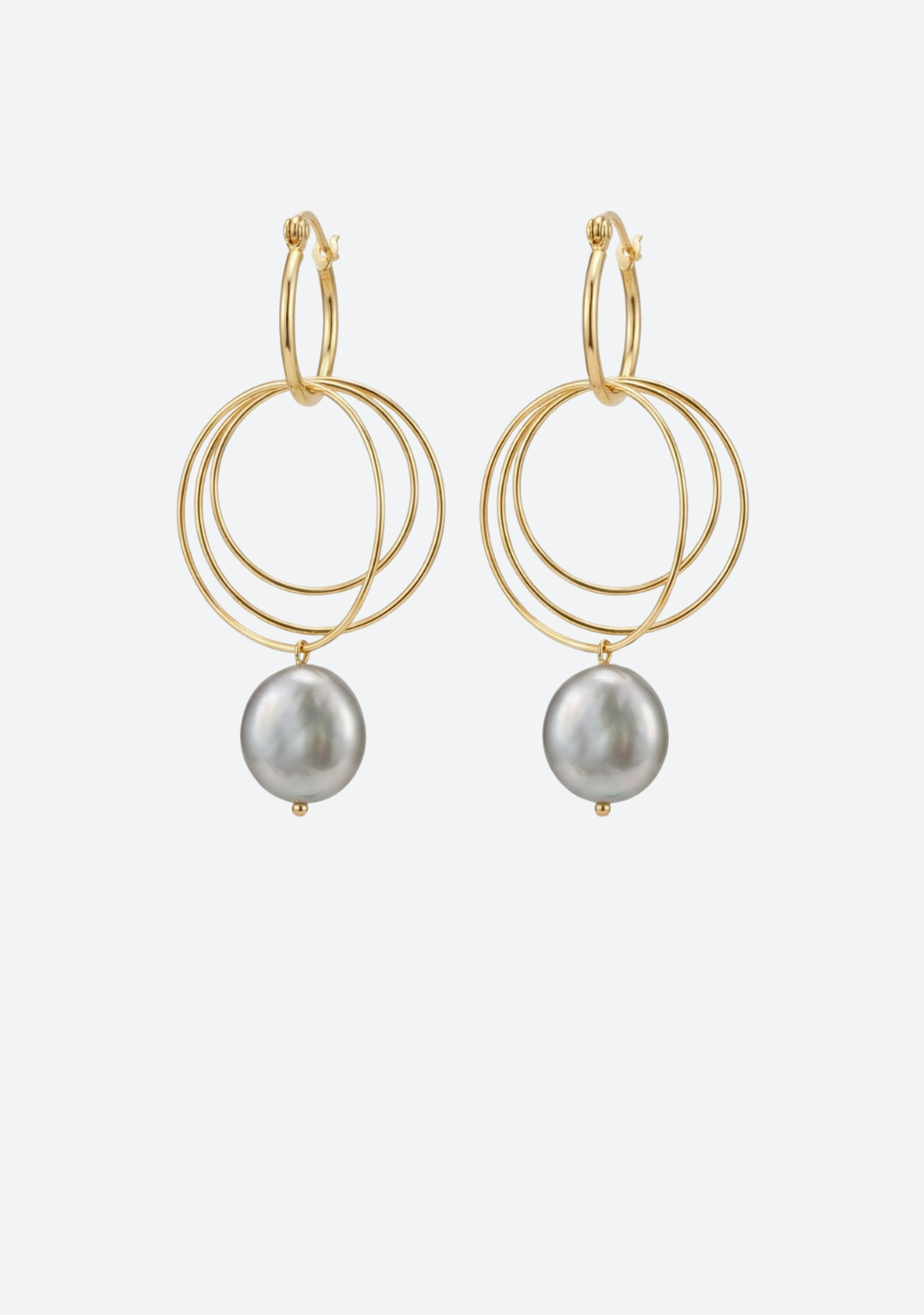 Gray Pearl Bubble Theory Earrings