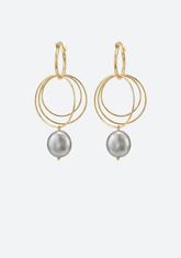 Gray Pearl Bubble Theory Earrings
