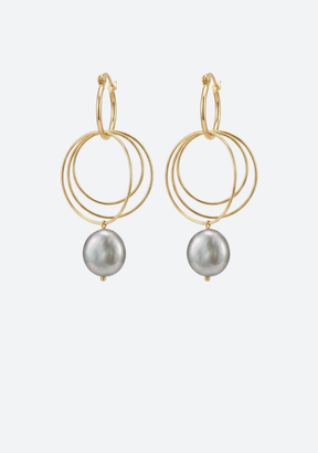 Gray Pearl Bubble Theory Earrings